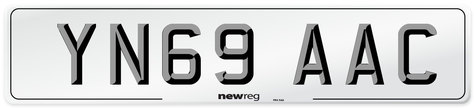 YN69 AAC Number Plate from New Reg